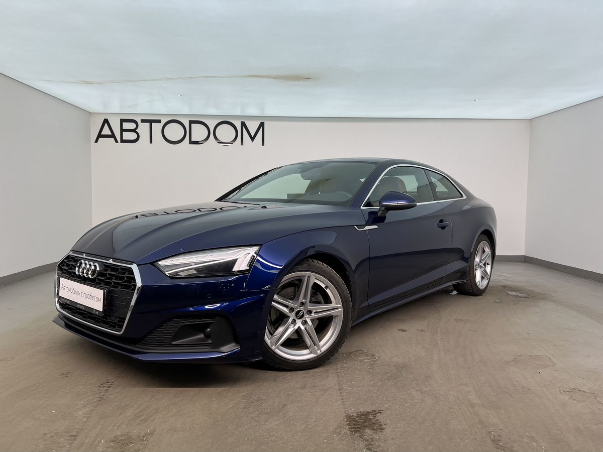 Audi A5 II (F5) [рестайлинг] 2.0 AMT (190 л.с.) Design Синий 2021 с пробегом 54 402 км
