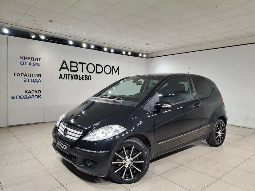 Автомобиль Mercedes-Benz A-Класс II поколение (W169) 150 1.5 CVT (95 л.с.) Base Чёрный 2007 с пробегом 155 476 км