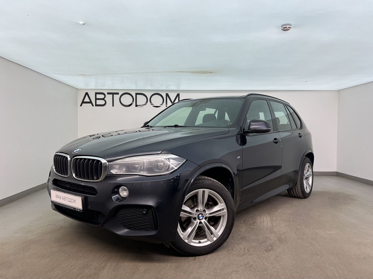 BMW X5 III поколение (F15) 3.0d AT 4WD (249 л.с.) M Sport Чёрный 2017 с пробегом 196 903 км