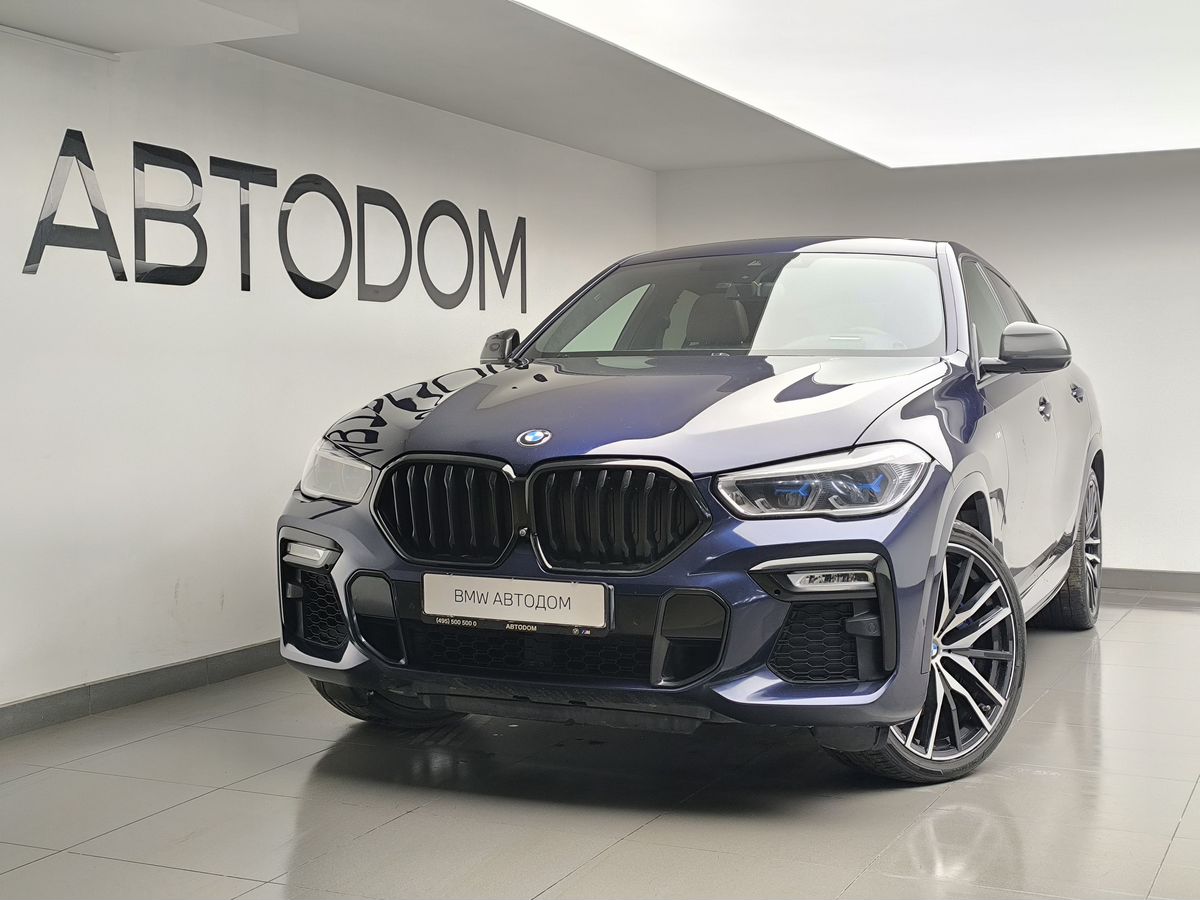 Автомобиль BMW X6 III поколение (G06) 3.0d AT 4WD (400 л.с.) Base Синий 2020 с пробегом 107 285 км