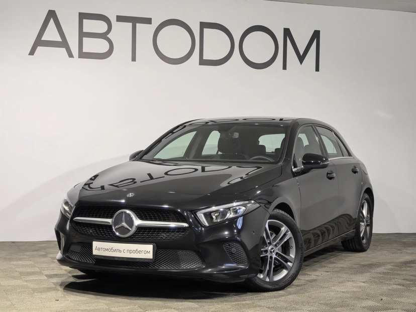 Автомобиль Mercedes-Benz A-Класс IV поколение (W177) 200 1.3 AMT (150 л.с.) Sport Чёрный 2018 с пробегом 89 758 км