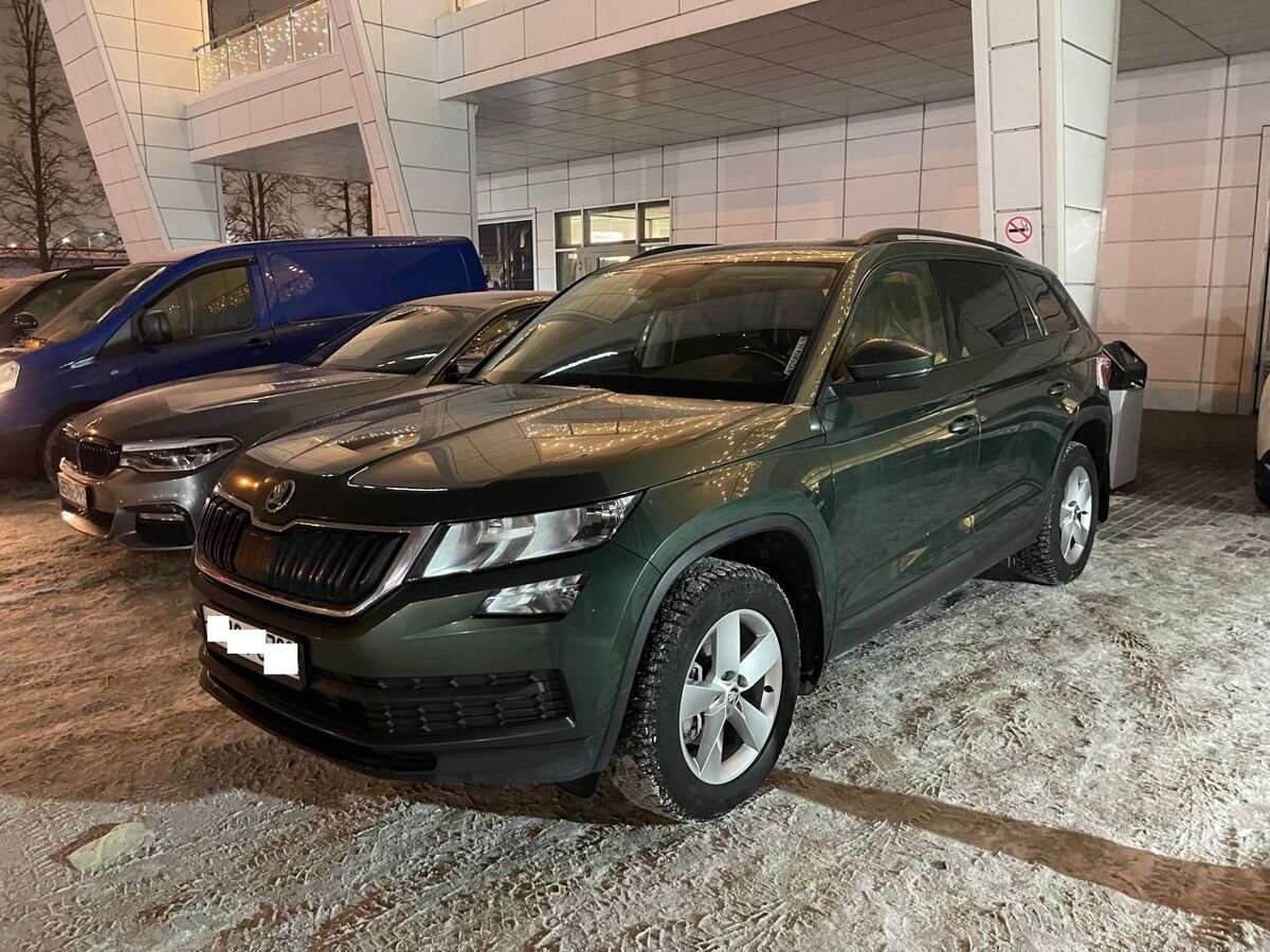 Автомобиль Skoda Kodiaq I поколение 1.4 AMT (150 л.с.) Ambition Зелёный 2019 с пробегом 150 000 км