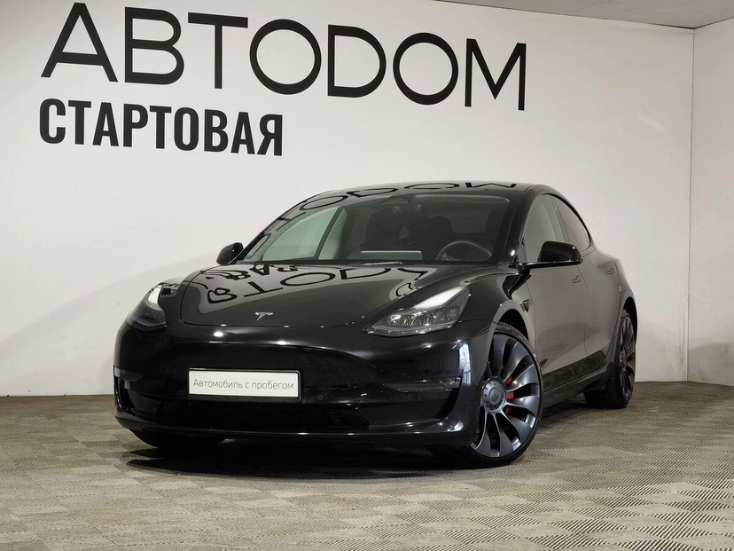 Автомобиль Tesla Model 3 I поколение Performance Electro AT 4WD (340 кВт) Model 3 Чёрный 2022 с пробегом 16 000 км