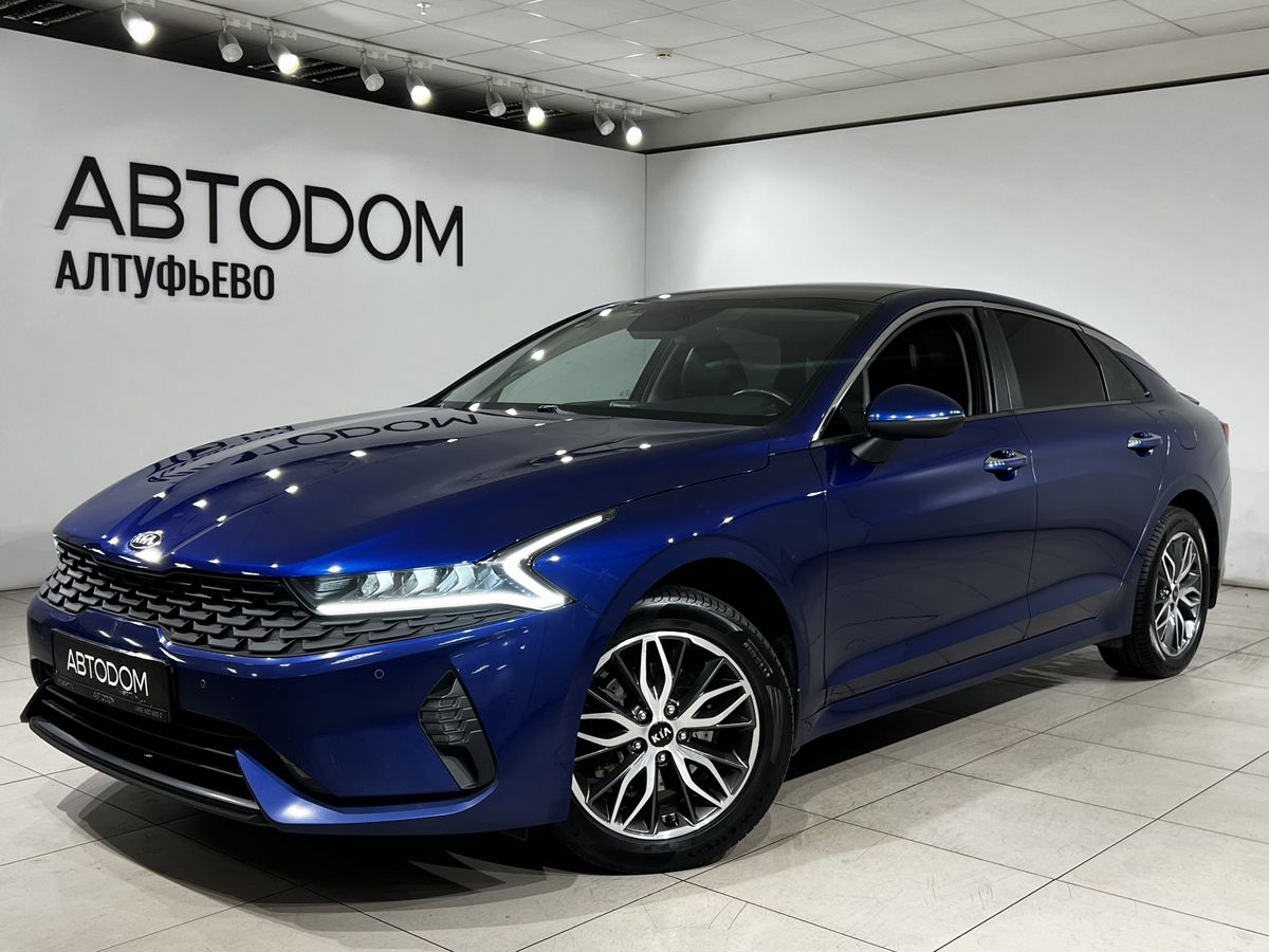 Kia K5 III поколение 2.0 AT (150 л.с.) Luxe (2020-2021) Синий 2021 с пробегом 104 422 км