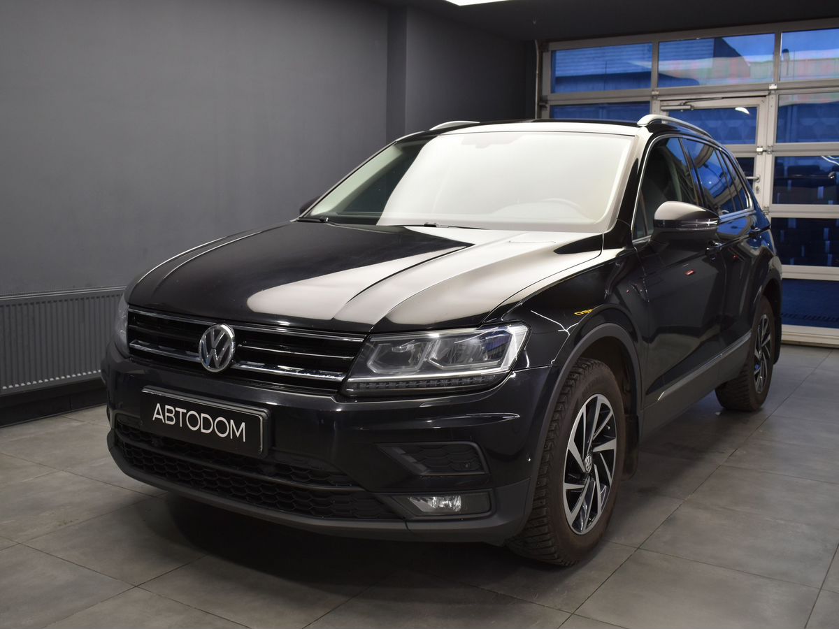 Автомобиль Volkswagen Tiguan II поколение 1.4 AMT (150 л.с.) All Inclusive Чёрный 2018 с пробегом 84 076 км