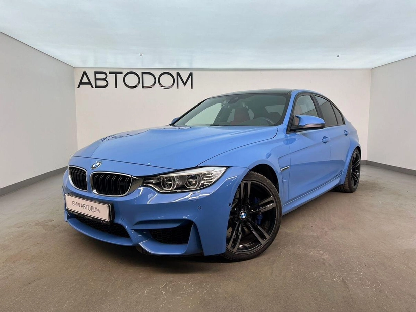 Автомобиль BMW M3 V поколение (F80) 3.0 AMT (431 л.с.) Base Синий 2016 с пробегом 38 480 км