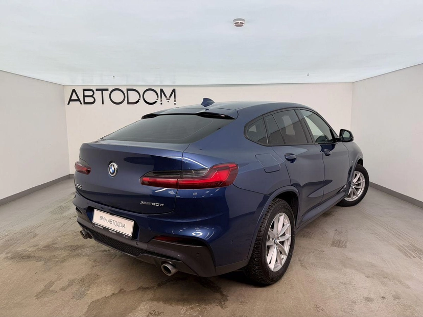 Автомобиль BMW X4 II поколение (G02) 3.0d AT 4WD (249 л.с.) M Sport Синий 2021 с пробегом 78 319 км
