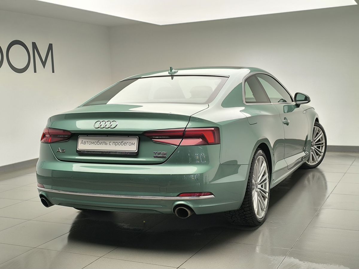Автомобиль Audi A5 II поколение (F5) 2.0 AMT 4WD (249 л.с.) Design Зелёный 2017 с пробегом 136 542 км