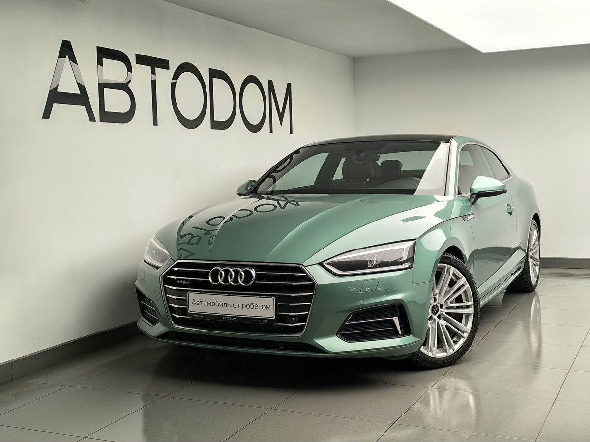 Автомобиль Audi A5 II поколение (F5) 2.0 AMT 4WD (249 л.с.) Design Зелёный 2017 с пробегом 136 542 км