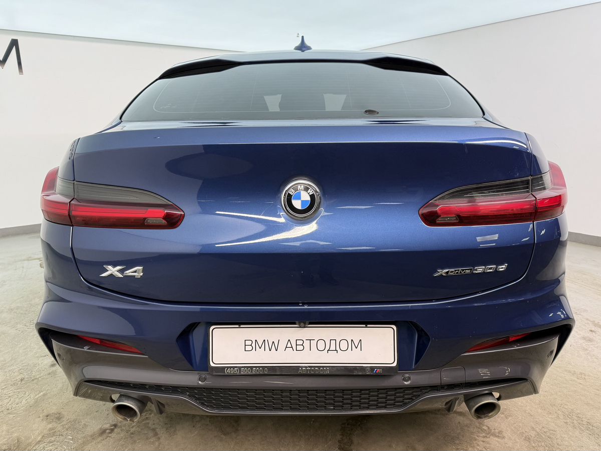 Автомобиль BMW X4 II поколение (G02) 3.0d AT 4WD (249 л.с.) M Sport Синий 2021 с пробегом 78 319 км