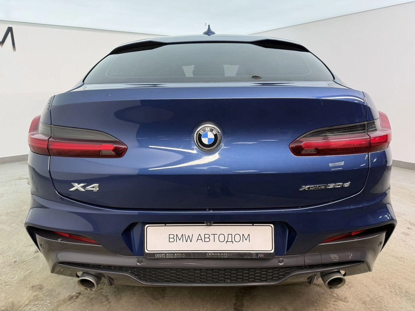 Автомобиль BMW X4 II поколение (G02) 3.0d AT 4WD (249 л.с.) M Sport Синий 2021 с пробегом 78 319 км