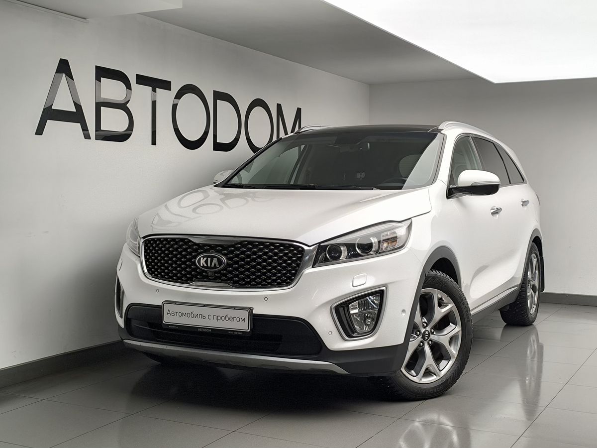 Автомобиль Kia Sorento III поколение 2.2d AT 4WD (5 мест) (200 л.с.) Premium Белый 2016 с пробегом 248 280 км