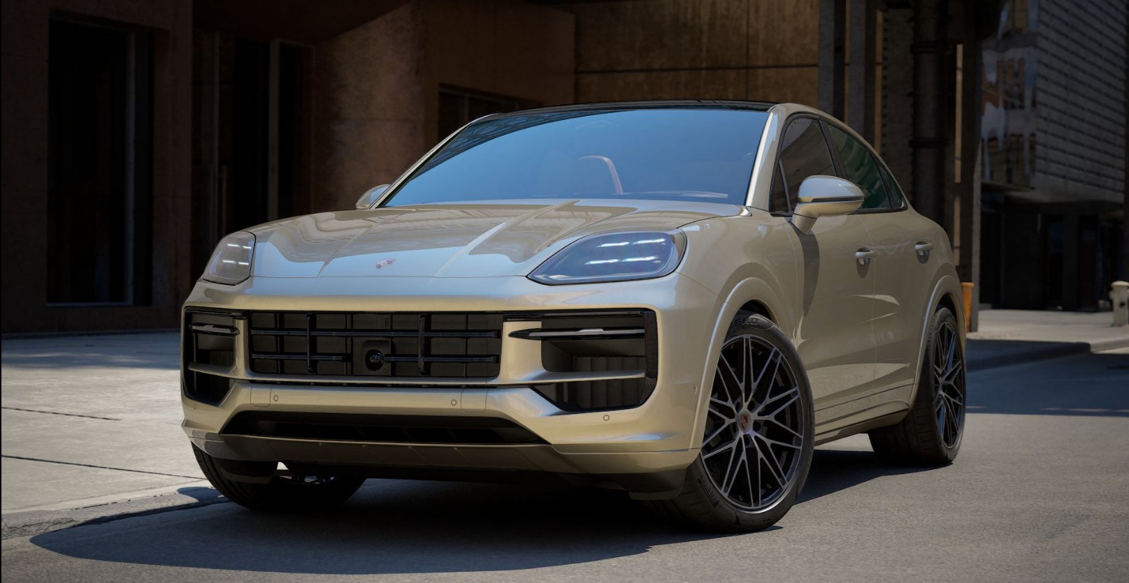Автомобиль Porsche Cayenne III [рестайлинг] 3.0 AT 4WD (353 л.с.) Coupé Бежевый 2025 