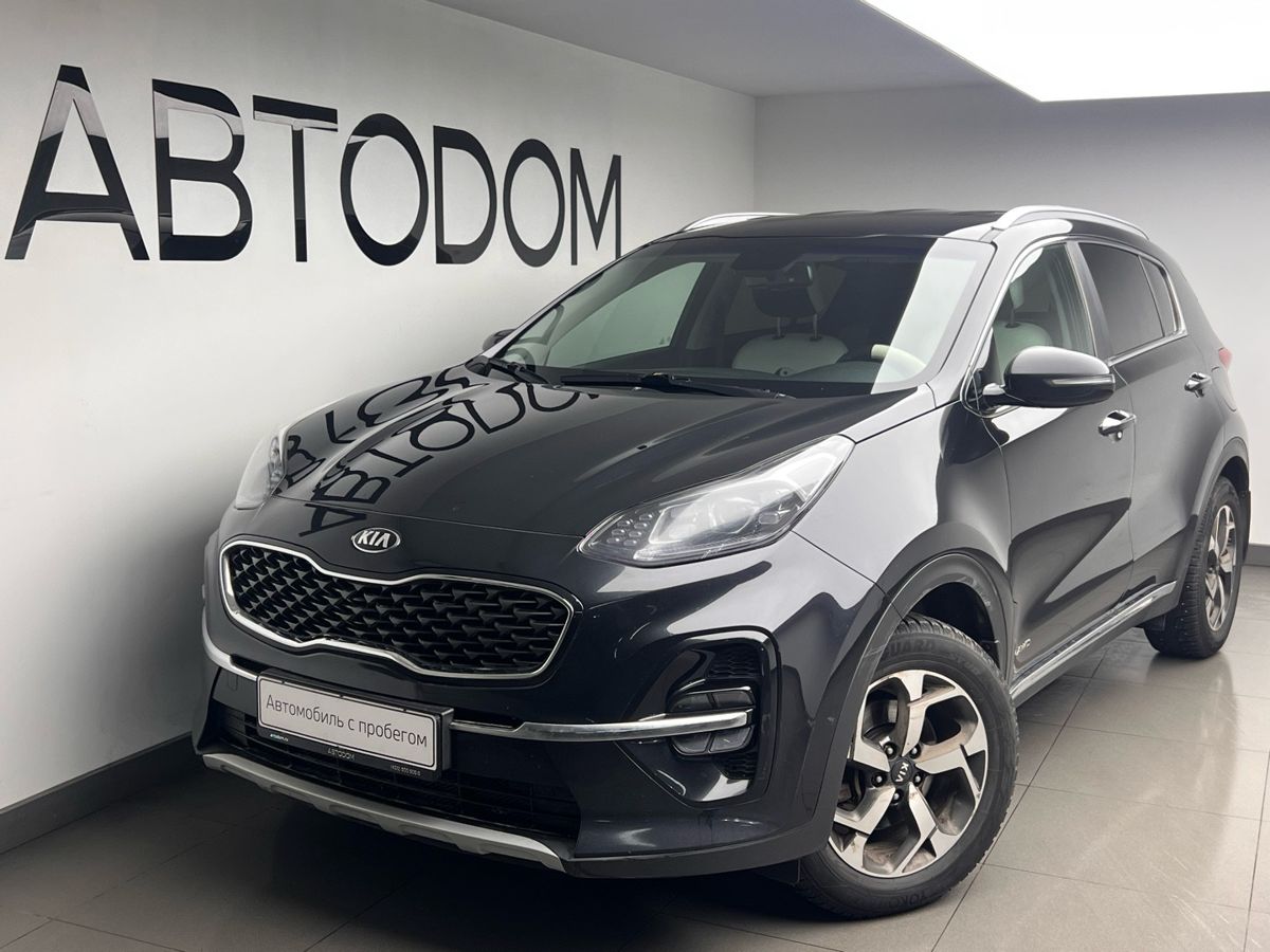 Автомобиль Kia Sportage IV [рестайлинг] 2.4 AT 4WD (184 л.с.) Luxe+ (2019) Чёрный 2019 с пробегом 167 433 км