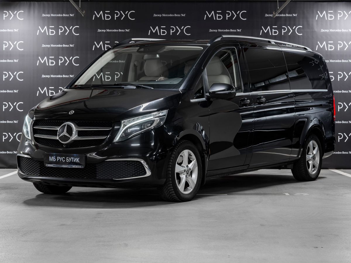Автомобиль Mercedes-Benz V-Класс II (W447) [рестайлинг] 2.0d AT 4Matic Extra Long (190 л.с.) Avantgarde Чёрный 2021 с пробегом 79 000 км