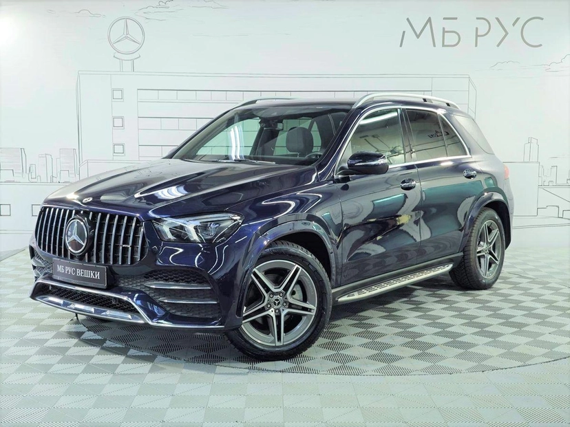 Автомобиль Mercedes-Benz GLE II поколение (V167) 300 2.0d AT 4Matic (245 л.с.) Sport Синий 2021 с пробегом 60 124 км