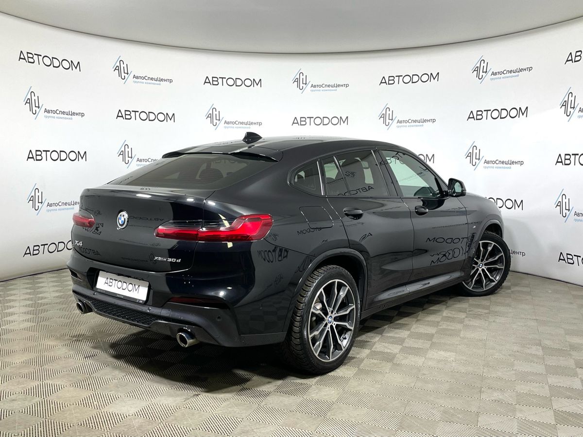 Автомобиль BMW X4 II поколение (G02) 3.0d AT 4WD (249 л.с.) M Sport Чёрный 2019 с пробегом 50 277 км