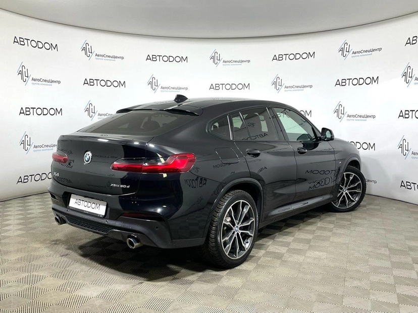 Автомобиль BMW X4 II поколение (G02) 3.0d AT 4WD (249 л.с.) M Sport Чёрный 2019 с пробегом 50 277 км