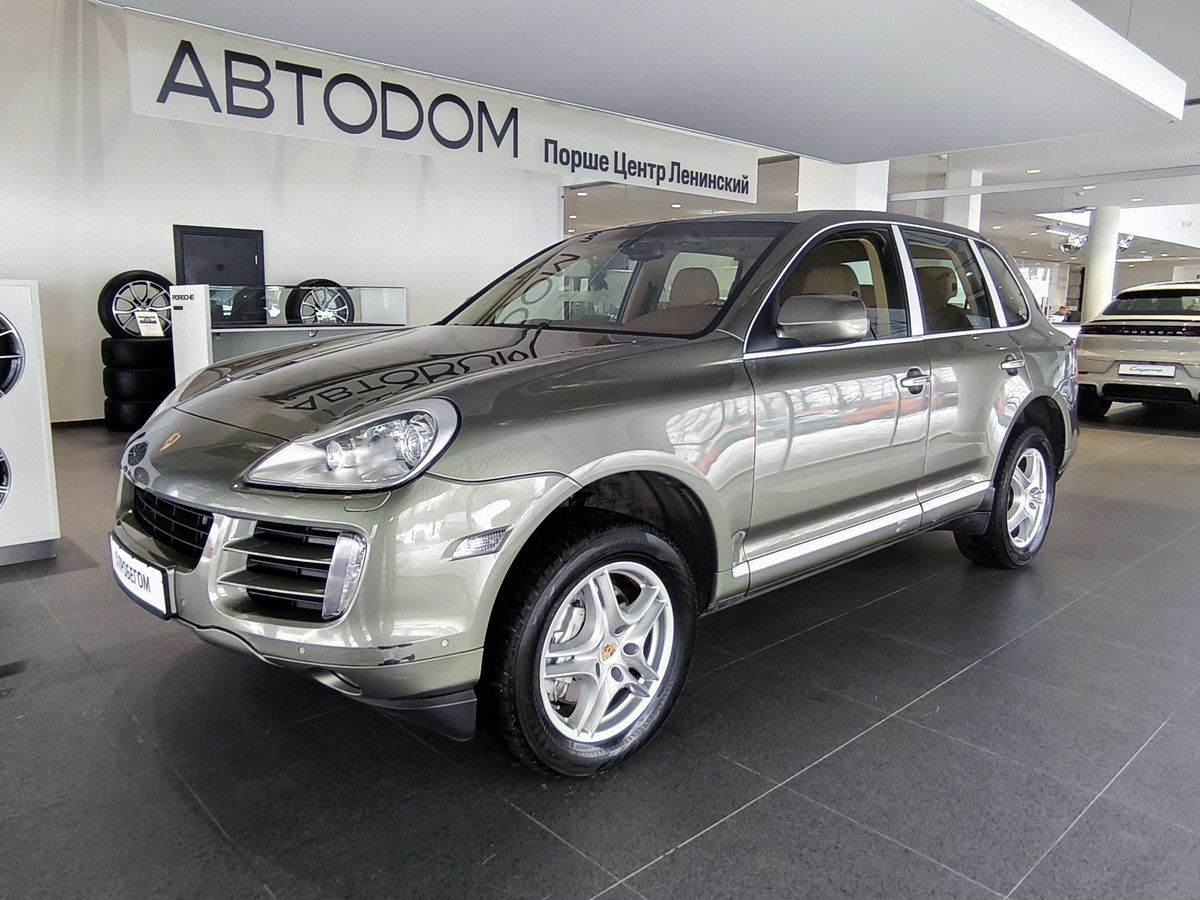 Автомобиль Porsche Cayenne I (957) [рестайлинг] S 4.8 AT 4WD (385 л.с.) Base Зелёный 2008 с пробегом 116 803 км