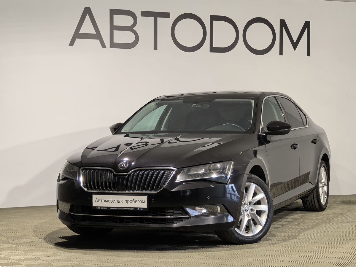 Skoda Superb III поколение 1.4 AMT (150 л.с.) Ambition Чёрный 2017 с пробегом 120 611 км