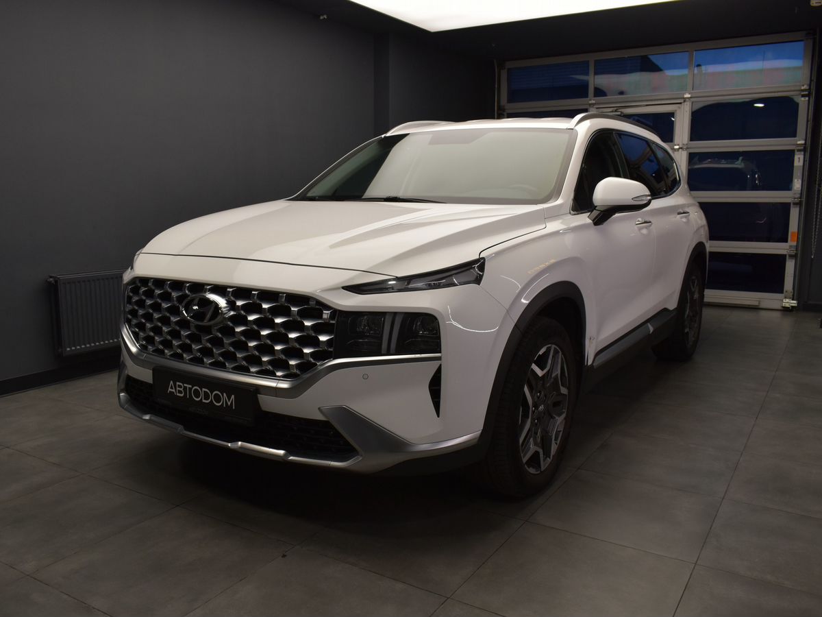 Hyundai Santa Fe IV (TM) [рестайлинг] 2.5 AT 4WD (180 л.с.) Prestige Белый 2022 с пробегом 88 205 км