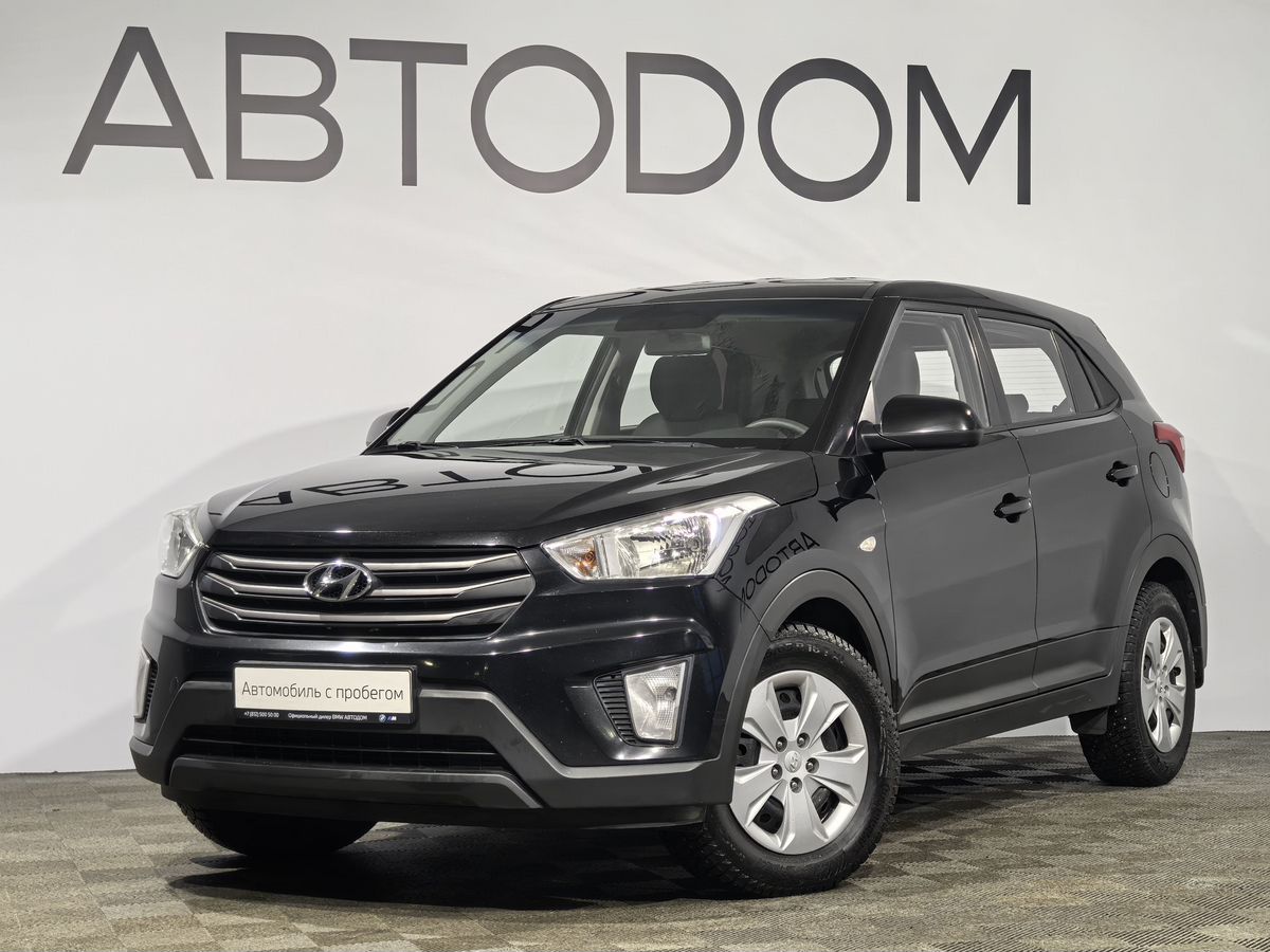Автомобиль Hyundai Creta I поколение 1.6 AT (123 л.с.) Active Чёрный 2017 с пробегом 95 190 км