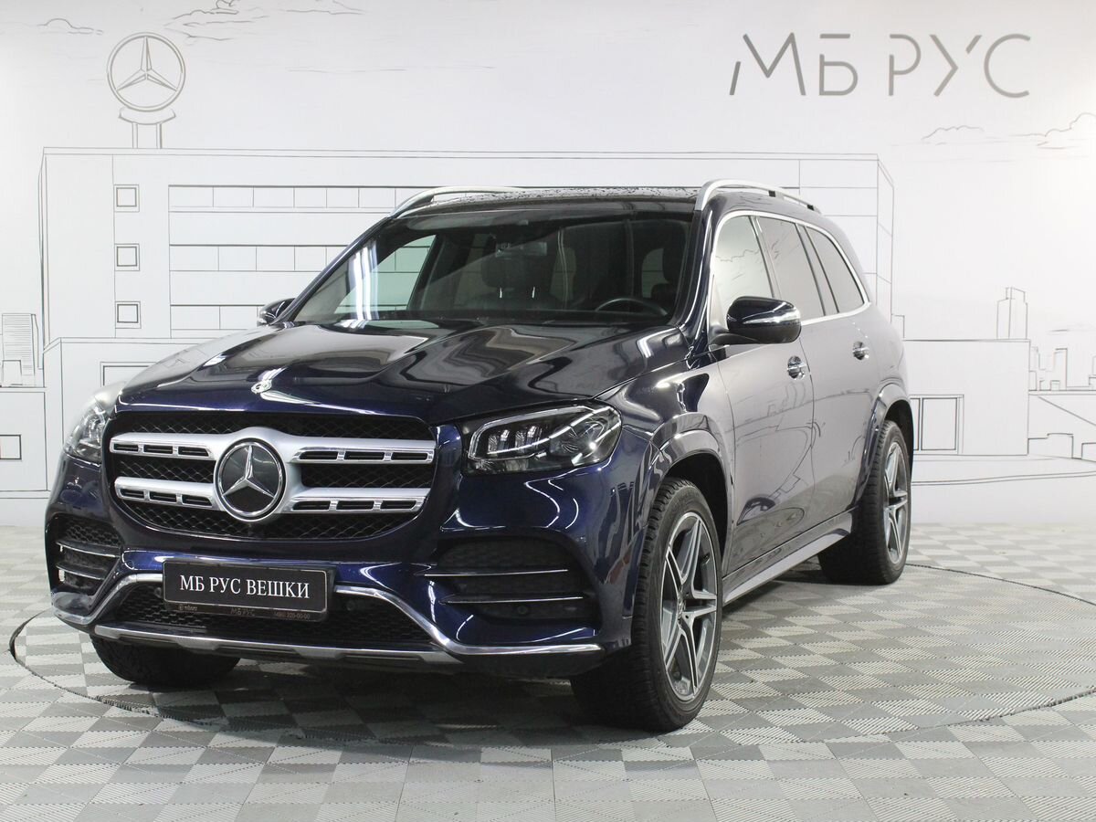 Автомобиль Mercedes-Benz GLS II поколение (X167) 400 2.9d AT 4Matic (330 л.с.) Premium Синий 2021 с пробегом 53 000 км