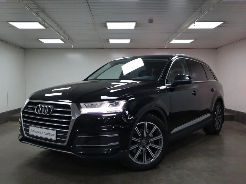 Автомобиль Audi Q7 II поколение (4M) 3.0d AT 4WD (249 л.с.) Business Чёрный 2017 с пробегом 112 662 км