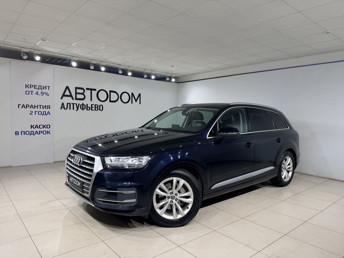 Автомобиль Audi Q7 II поколение (4M) 3.0d AT 4WD (249 л.с.) Comfort Синий 2016 с пробегом 199 270 км