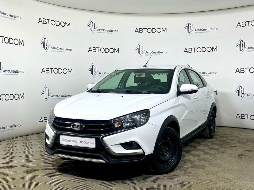 Автомобиль Lada (ВАЗ) Vesta I поколение 1.8 AMT (122 л.с.) Luxe Multimedia (2018-2019) Белый 2019 с пробегом 73 239 км