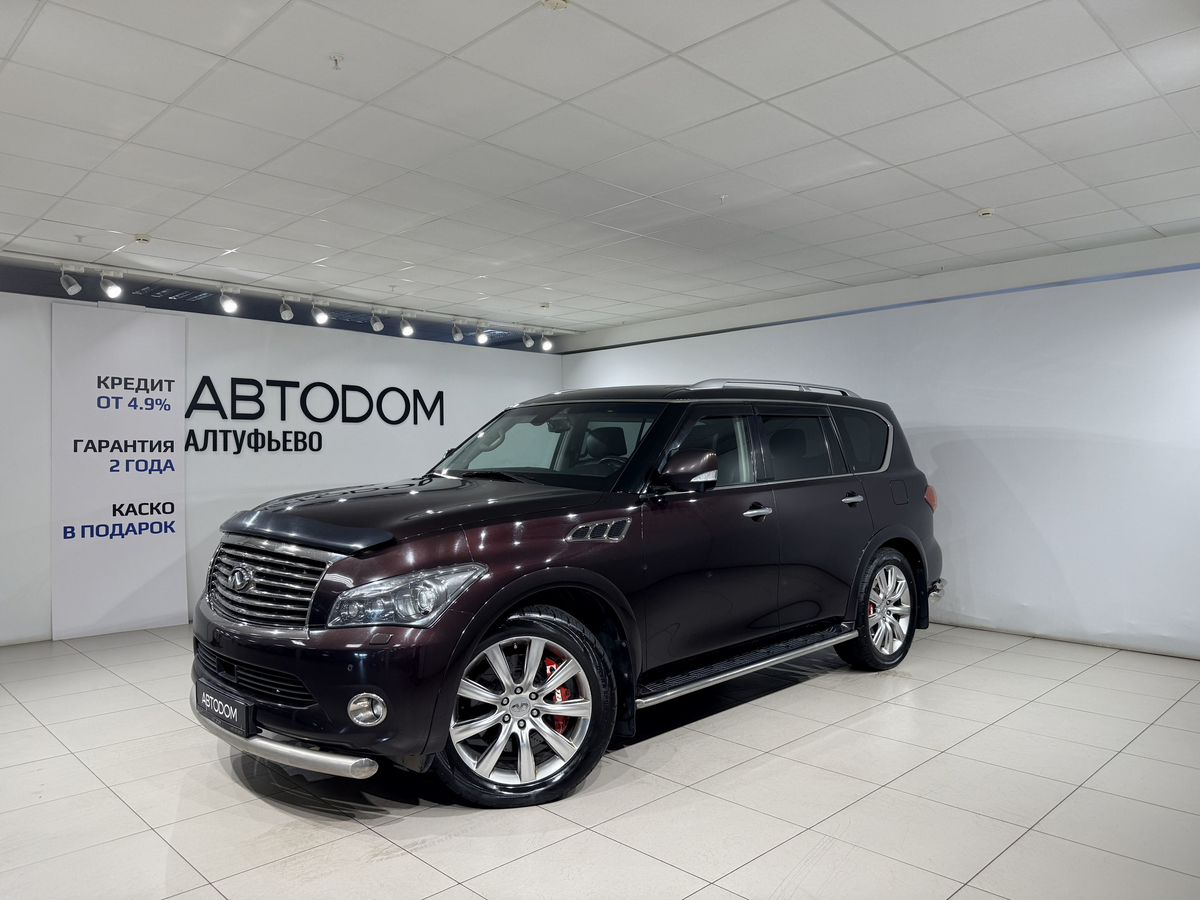 Infiniti QX56 II поколение 5.6 AT 4WD (405 л.с.) Hi-Tech Красный 2010 с пробегом 144 808 км