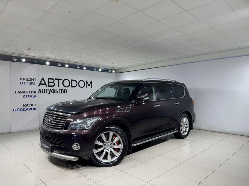 Infiniti QX56 II поколение 5.6 AT 4WD (405 л.с.) Hi-Tech Красный 2010 с пробегом 144 808 км