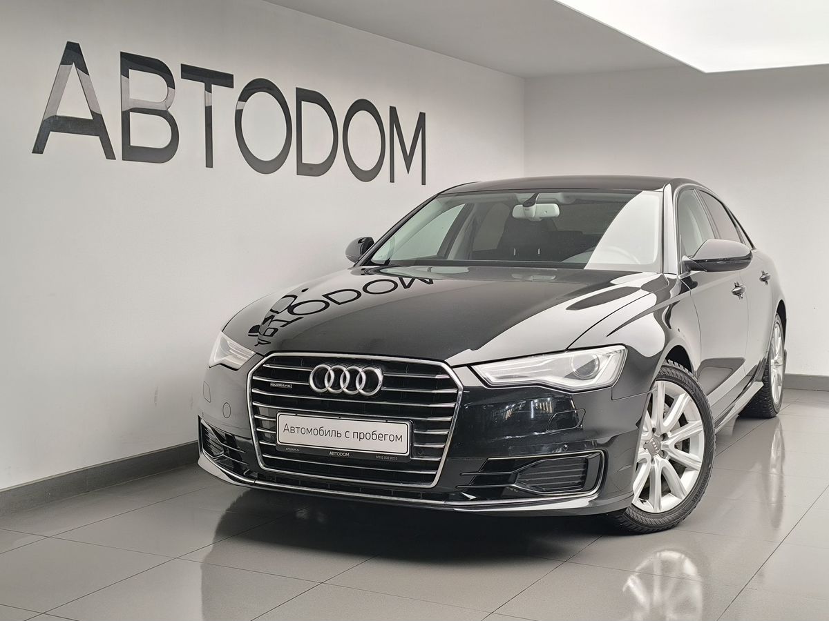 Автомобиль Audi A6 IV (C7) [рестайлинг] 2.8 AMT 4WD (220 л.с.) Base Чёрный 2014 с пробегом 92 093 км