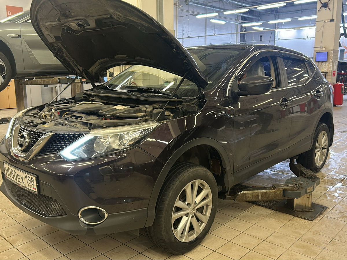Nissan Qashqai II поколение 2.0 CVT (144 л.с.) QE Фиолетовый 2014 с пробегом 110 695 км