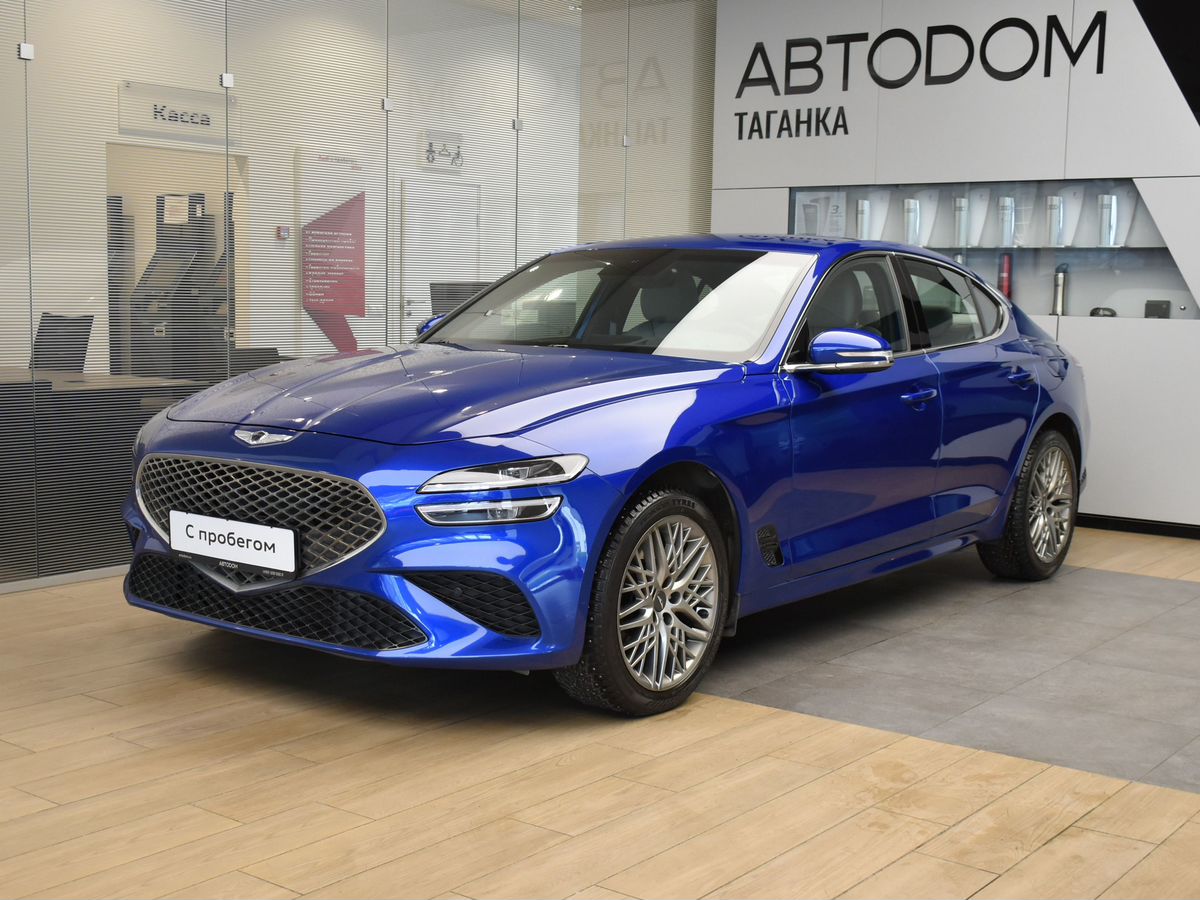 Автомобиль Genesis G70 I [рестайлинг] 2.0 AT 4WD (197 л.с.) Advance Синий 2022 с пробегом 28 700 км