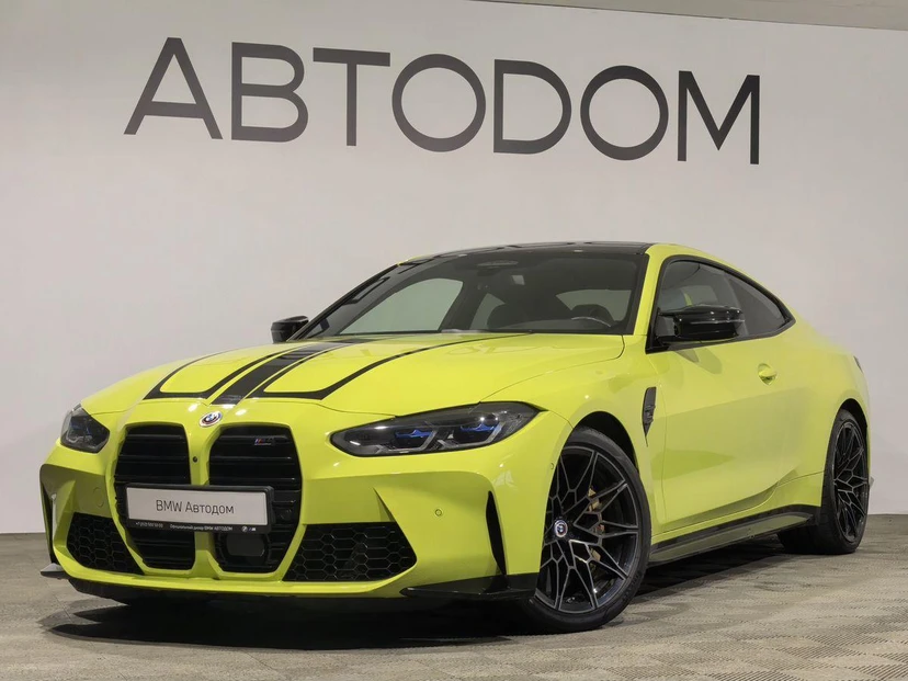 BMW M4 II поколение (G82) 3.0 AT 4WD (510 л.с.) Competition Жёлтый 2022 с пробегом 32 400 км