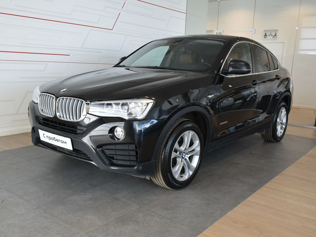 Автомобиль BMW X4 I поколение (F26) 2.0 AT 4WD (245 л.с.) Base Чёрный 2016 с пробегом 142 385 км