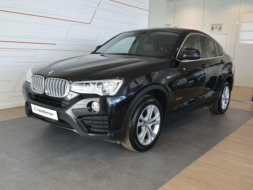 Автомобиль BMW X4 I поколение (F26) 2.0 AT 4WD (245 л.с.) Base Чёрный 2016 с пробегом 142 385 км