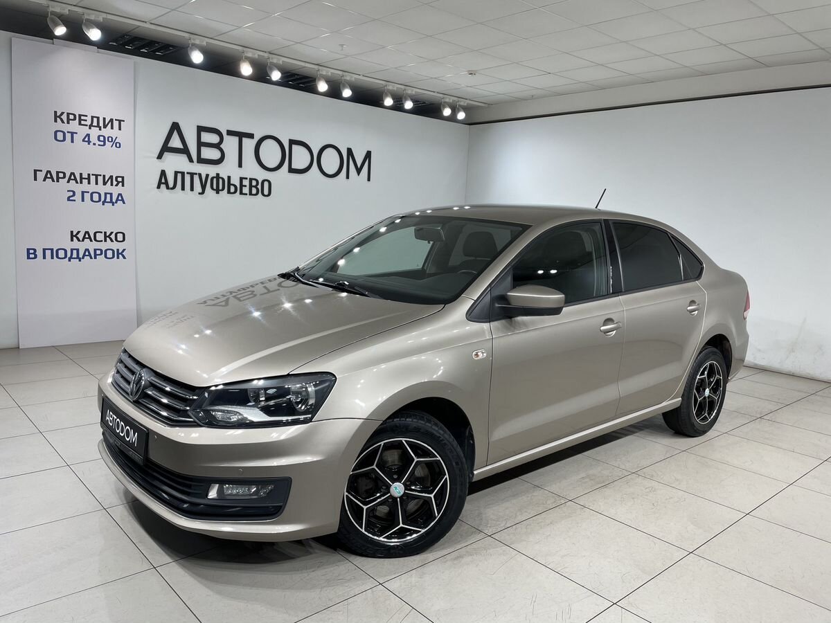 Volkswagen Polo V [рестайлинг] 1.6 AT (110 л.с.) Comfortline (MY 2015-2018) Бежевый 2016 с пробегом 145 766 км