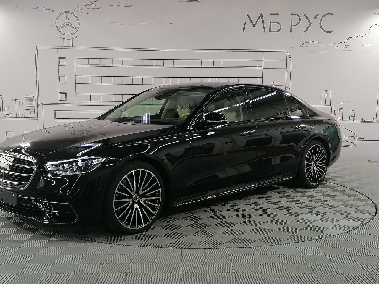 Автомобиль Mercedes-Benz S-Класс VII поколение (W223) 3.0 AT 4Matic (449 л.с.) Base Чёрный 2024 