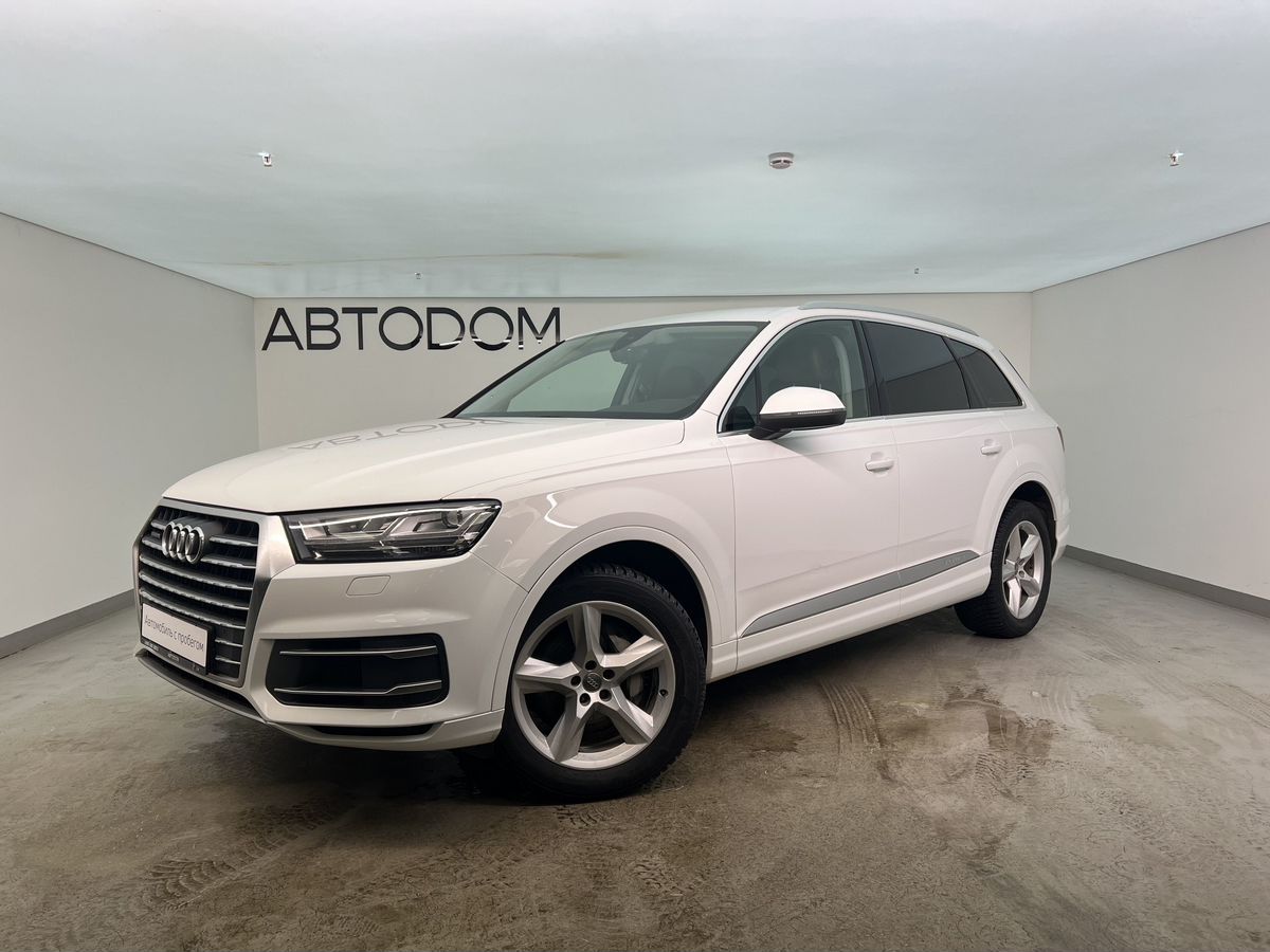 Автомобиль Audi Q7 II поколение (4M) 2.0 AT 4WD (252 л.с.) Comfort Белый 2018 с пробегом 109 900 км