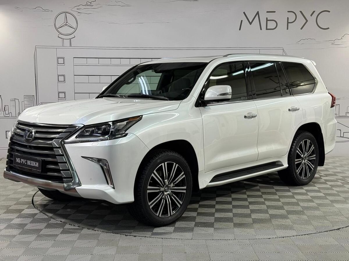 Автомобиль Lexus LX III [2-й рестайлинг] 5.7 AT 4WD (367 л.с.) Luxury 21+ Белый 2021 с пробегом 45 285 км