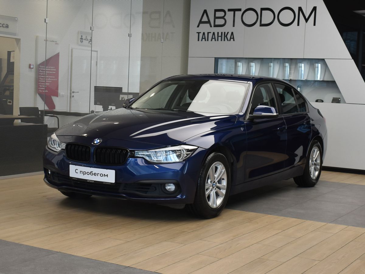 BMW 3 серии VI (F30/F31/F34) [рестайлинг] 318 1.5 AT (136 л.с.) Sport Line Синий 2017 с пробегом 115 000 км