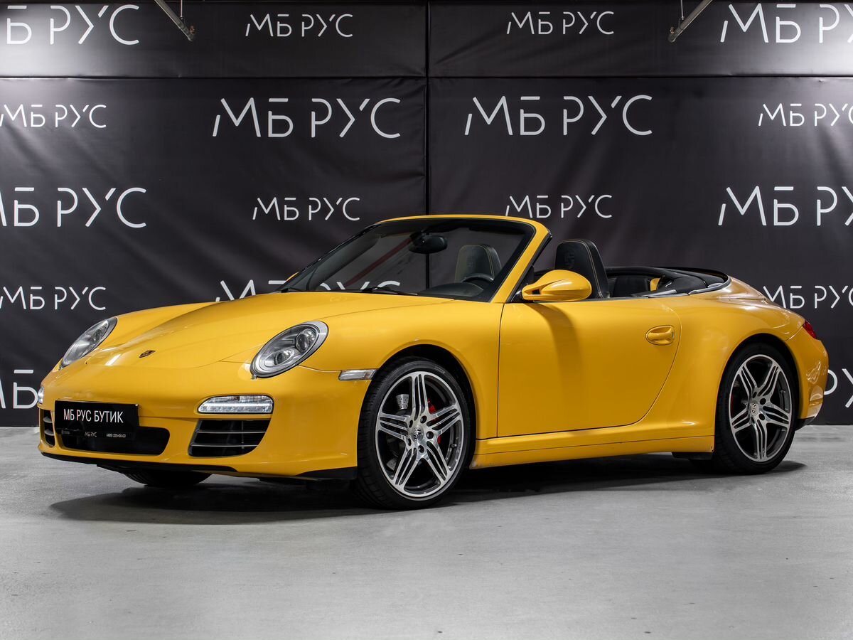 Автомобиль Porsche 911 VI (997) [рестайлинг] Carrera 4S 3.8 AMT 4WD (385 л.с.) Carrera S Жёлтый 2009 с пробегом 56 000 км