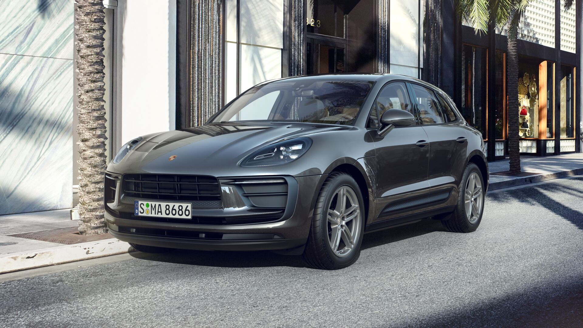 Автомобиль Porsche Macan I [2-й рестайлинг] 2.0 AMT 4WD (265 л.с.) T Серый 2025 