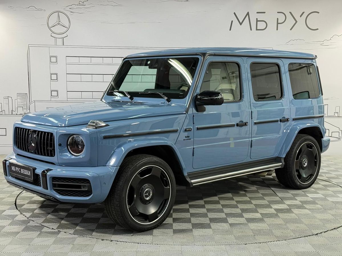 Автомобиль Mercedes-Benz G-Класс AMG II поколение (W463) 63 AMG 4.0 AT 4Matic (585 л.с.) AMG Голубой 2019 с пробегом 74 000 км