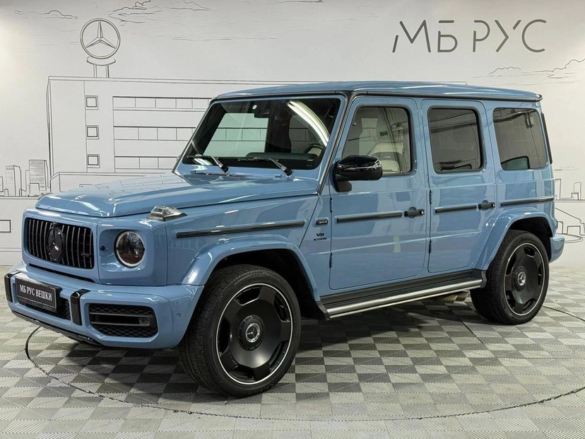 Автомобиль Mercedes-Benz G-Класс AMG II поколение (W463) 63 AMG 4.0 AT 4Matic (585 л.с.) AMG Голубой 2019 с пробегом 74 000 км