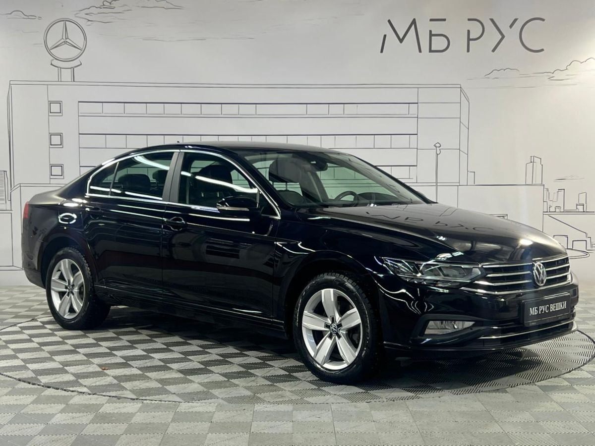 Автомобиль Volkswagen Passat VIII (B8) [рестайлинг] 2.0 AMT (190 л.с.) Business (2020) Чёрный 2020 с пробегом 54 693 км