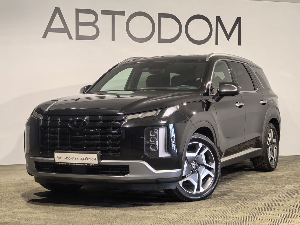 Автомобиль Hyundai Palisade I [рестайлинг] 3.5 AT 4WD (277 л.с.) High-Tech (KZ Luxe) Чёрный 2023 с пробегом 53 747 км