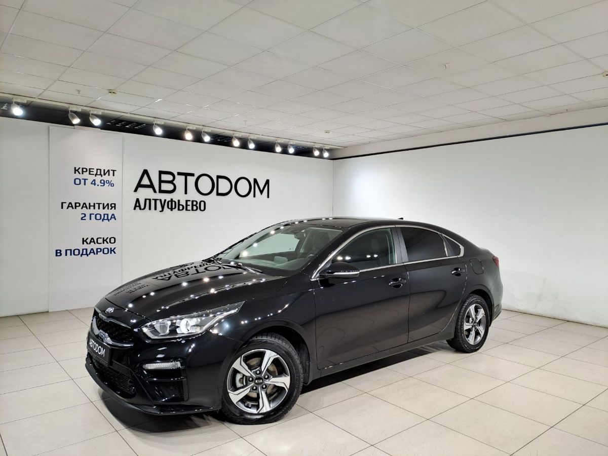 Автомобиль Kia Cerato IV поколение 1.6 AT (128 л.с.) Luxe Чёрный 2021 с пробегом 78 700 км